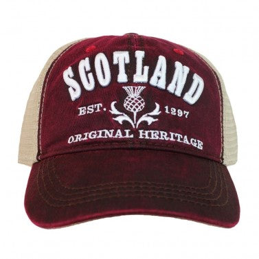 Insignia Scotland Embroidered 3D Mesh Cap In Maroon image 0