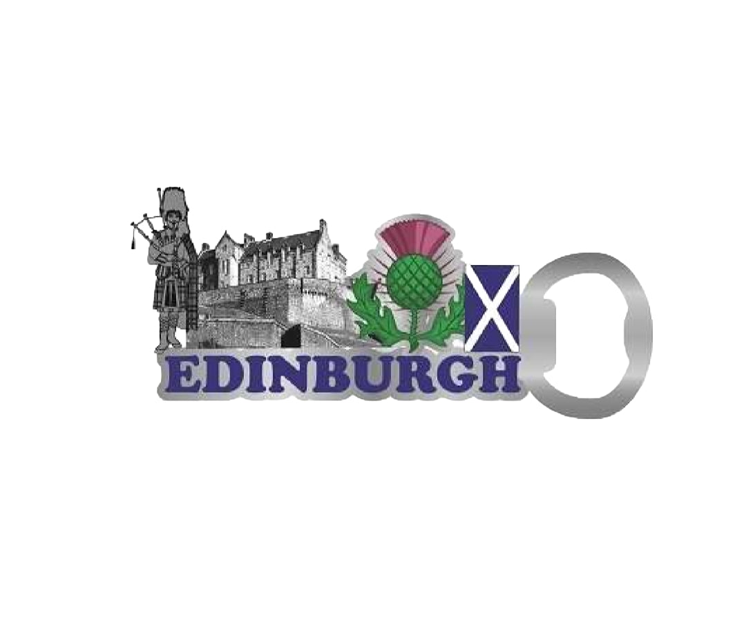 Metal Bottle Opener Magnet - Edinburgh image 0