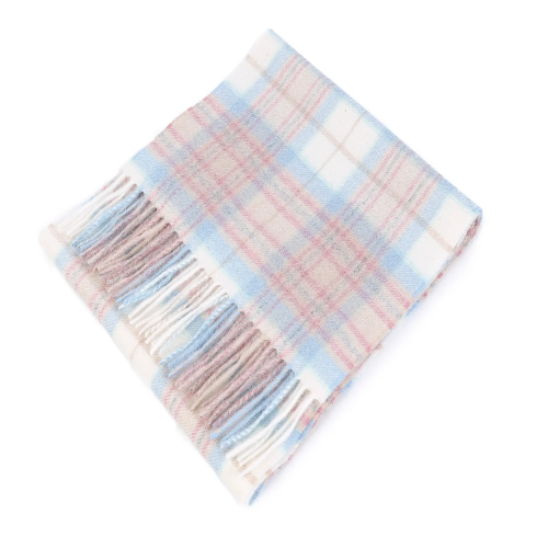 Edinburgh 100% Cashmere Scarf (Mackellar Mix White) image 0