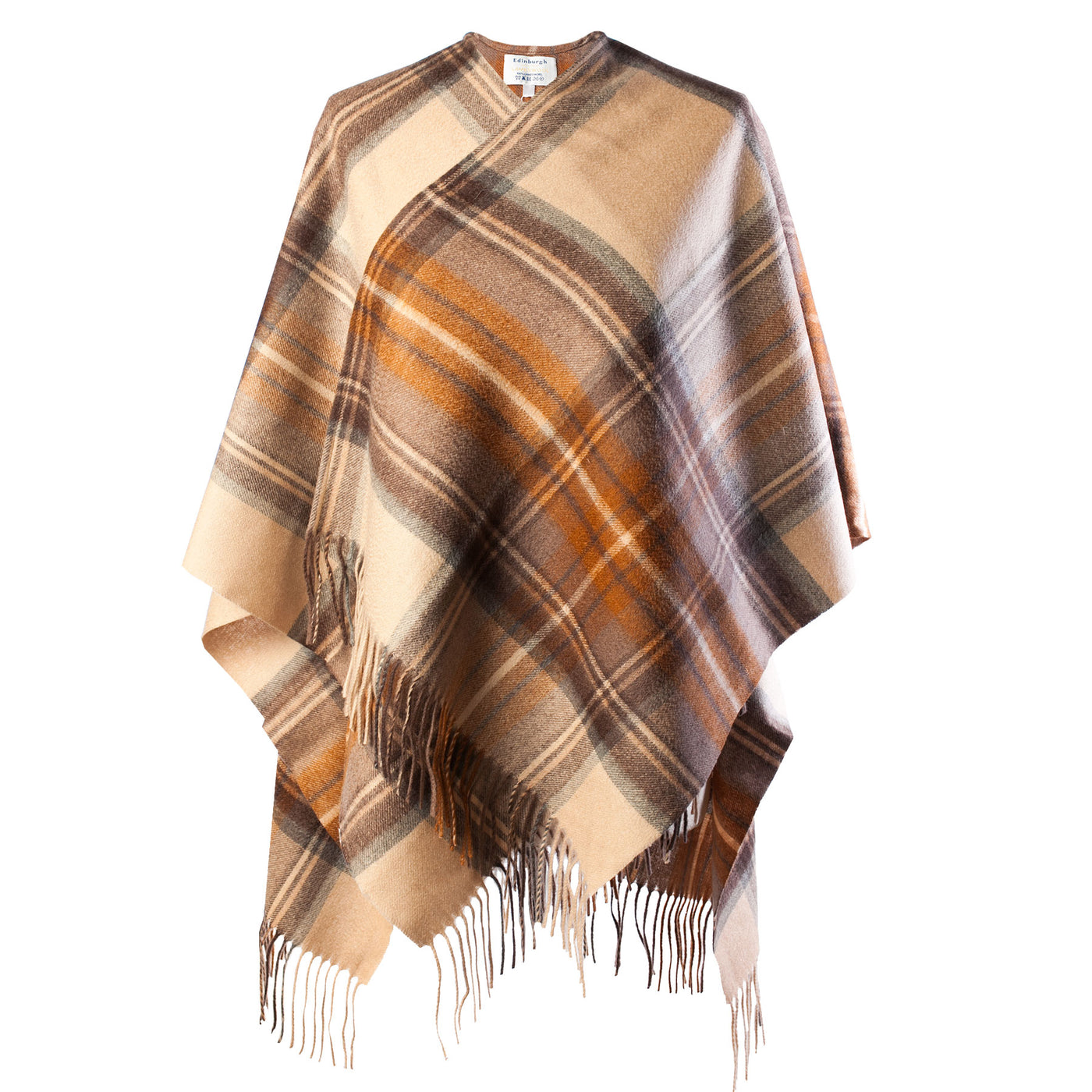 100% Lambswool Mini Cape Dress (Stewart Natural) image 0