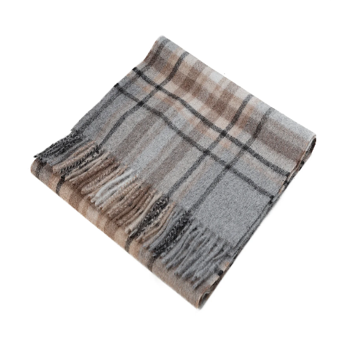 Edinburgh 100% Cashmere Scarf (Carnival Check Uniform) image 0